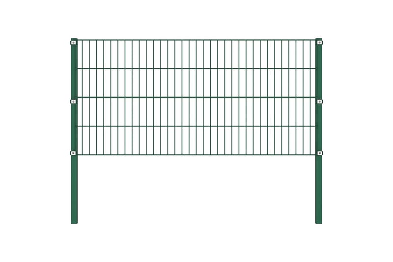 hegnspanel med stolper 5,1 x 0,8 m jern grøn - Hus & renovering - Indsynsbeskyttelse & indhegning - Hegn