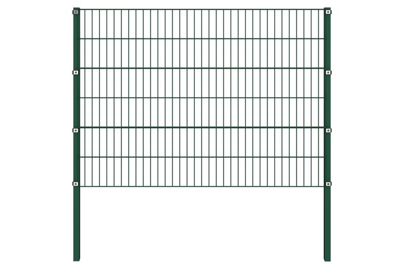 hegnspaneler med stolper 5,1 x 1,2 m jern grøn - Hus & renovering - Indsynsbeskyttelse & indhegning - Hegn
