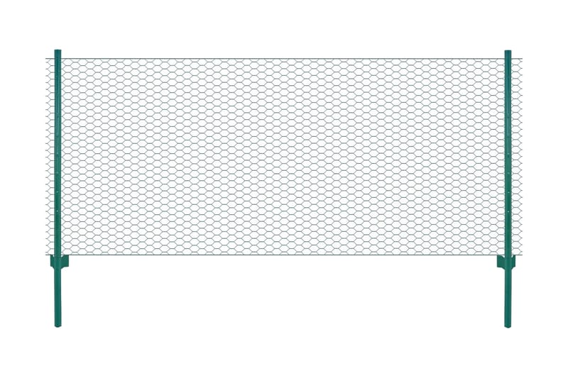 trådhegn med stolper 25 x 0,75 m stål grøn - Grøn - Hus & renovering - Indsynsbeskyttelse & indhegning - Hegn