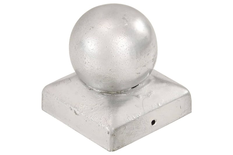 kugleformede stolpehætter 6 stk. 71x71 mm galvaniseret metal - Sølv - Hus & renovering - Indsynsbeskyttelse & indhegning - Stakit