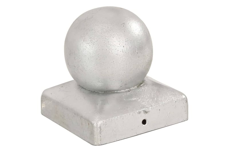kugleformede stolpehætter 6 stk. 71x71 mm galvaniseret metal - Sølv - Hus & renovering - Indsynsbeskyttelse & indhegning - Stakit