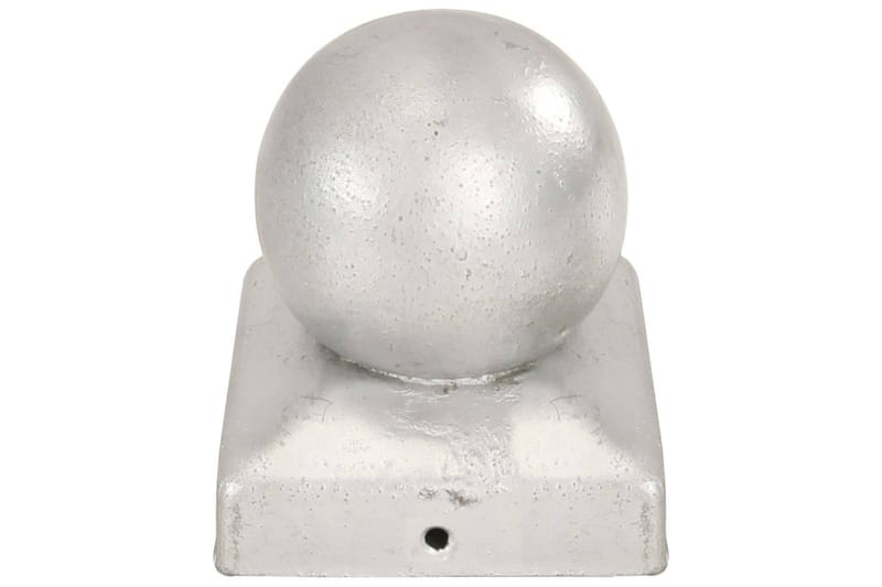 kugleformede stolpehætter 6 stk. 71x71 mm galvaniseret metal - Sølv - Hus & renovering - Indsynsbeskyttelse & indhegning - Stakit