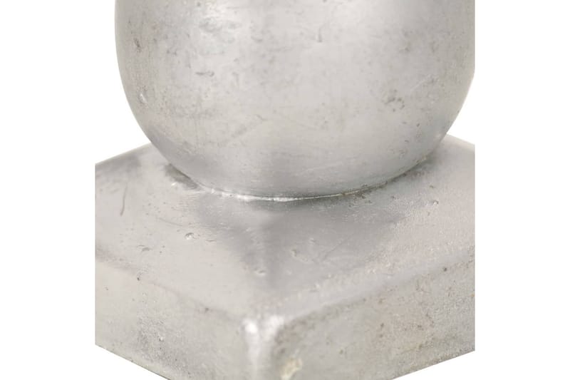 kugleformede stolpehætter 6 stk. 71x71 mm galvaniseret metal - Sølv - Hus & renovering - Indsynsbeskyttelse & indhegning - Stakit