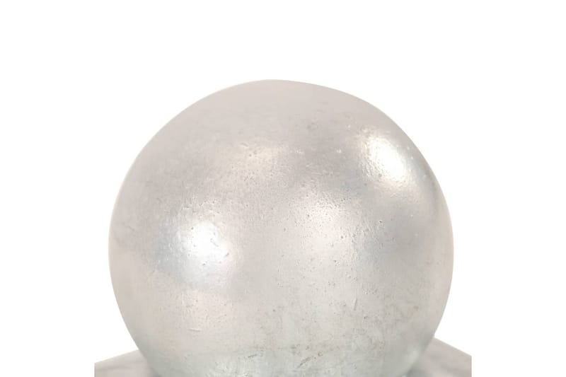 kugleformede stolpehætter 6 stk. 71x71 mm galvaniseret metal - Sølv - Hus & renovering - Indsynsbeskyttelse & indhegning - Stakit