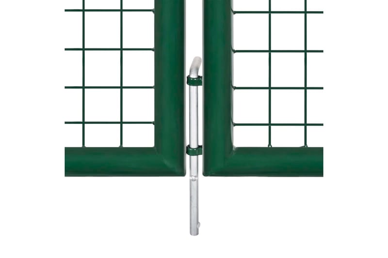 havelåge i trådnet 400 x 100 cm stål grøn - Grøn - Smedejernslåge & jernlåge - Låge udendørs