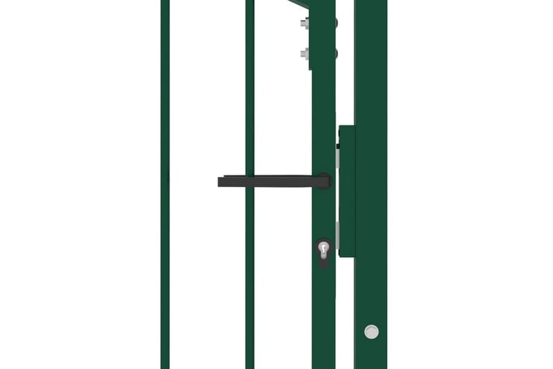 hegnslåge med spydtop 100x125 cm stål grøn - Grøn - Smedejernslåge & jernlåge - Låge udendørs