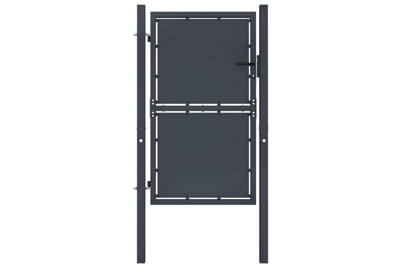havelåge 100 x 175 cm stål antracitgrå - Grå - Hus & renovering - Indsynsbeskyttelse & indhegning - Låge