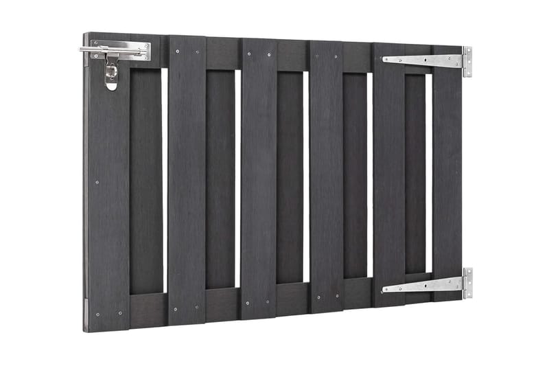 havelåge 100 x 60 cm WPC grå - Grå - Hus & renovering - Indsynsbeskyttelse & indhegning - Låge