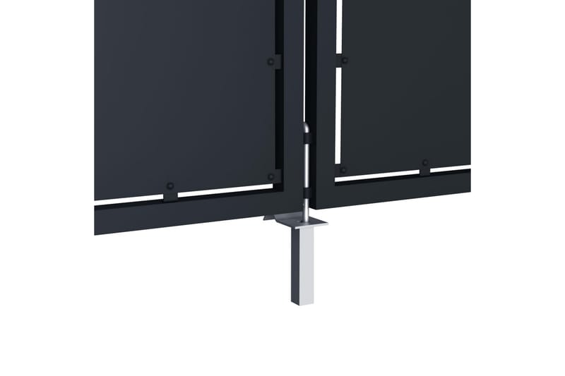havelåge 350 x 125 cm stål antracitgrå - Grå - Hus & renovering - Indsynsbeskyttelse & indhegning - Låge