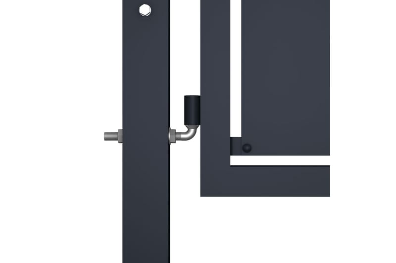 havelåge 350 x 125 cm stål antracitgrå - Grå - Hus & renovering - Indsynsbeskyttelse & indhegning - Låge