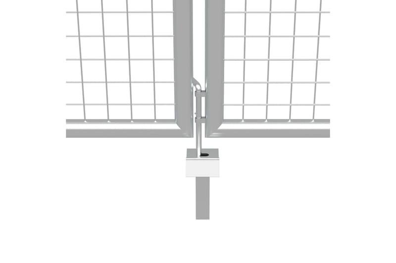 havelåge galvaniseret stål 415 x 200 cm sølvfarvet - Sølv - Hus & renovering - Indsynsbeskyttelse & indhegning - Låge