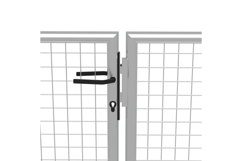 havelåge galvaniseret stål 415 x 200 cm sølvfarvet - Sølv - Hus & renovering - Indsynsbeskyttelse & indhegning - Låge