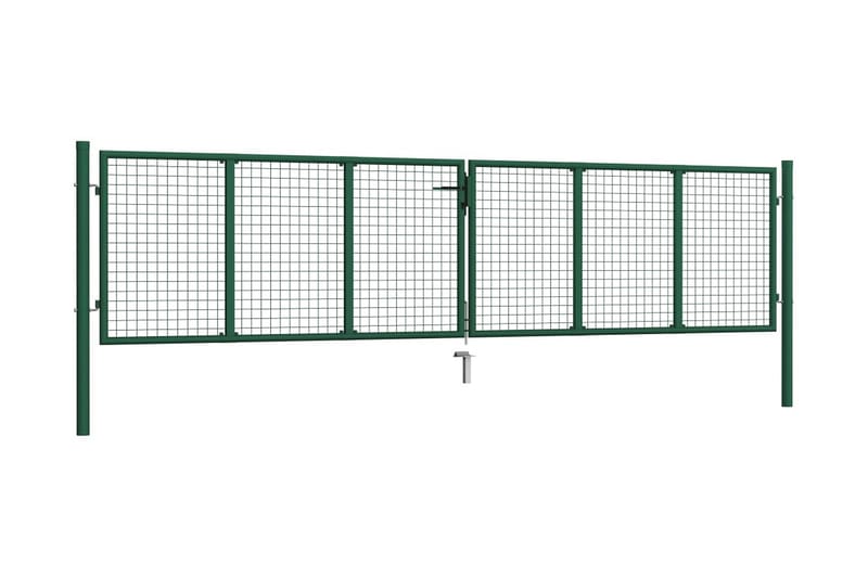 havelåge i trådnet 400 x 100 cm stål grøn - Grøn - Hus & renovering - Indsynsbeskyttelse & indhegning - Låge