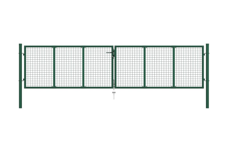 havelåge i trådnet 400 x 100 cm stål grøn - Grøn - Hus & renovering - Indsynsbeskyttelse & indhegning - Låge