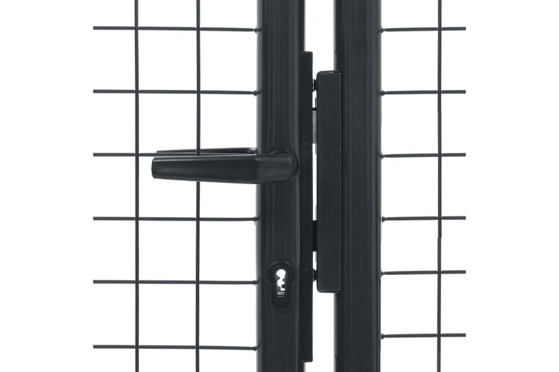 havelåge i trådnet 400x125 cm galvaniseret stål grå - Grå - Hus & renovering - Indsynsbeskyttelse & indhegning - Låge
