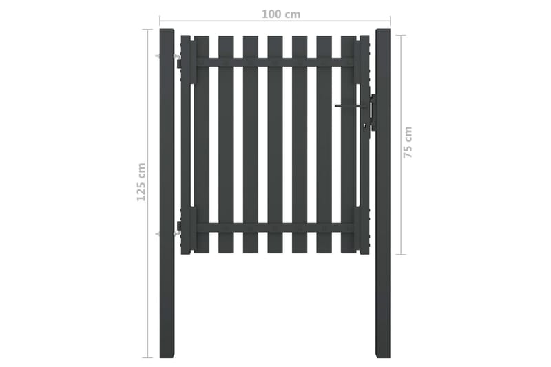 Hegnslåge 1x1,25 M Stål Antracitgrå - Hus & renovering - Indsynsbeskyttelse & indhegning - Låge