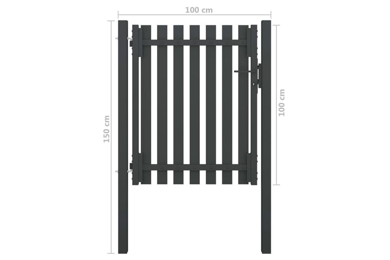 Hegnslåge 1x1,5 M Stål Antracitgrå - Hus & renovering - Indsynsbeskyttelse & indhegning - Låge