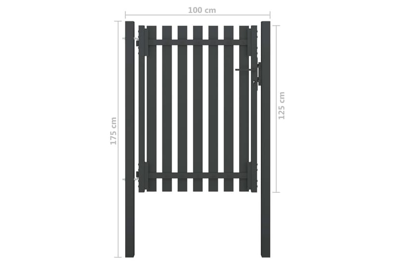 Hegnslåge 1x1,75 M Stål Antracitgrå - Hus & renovering - Indsynsbeskyttelse & indhegning - Låge