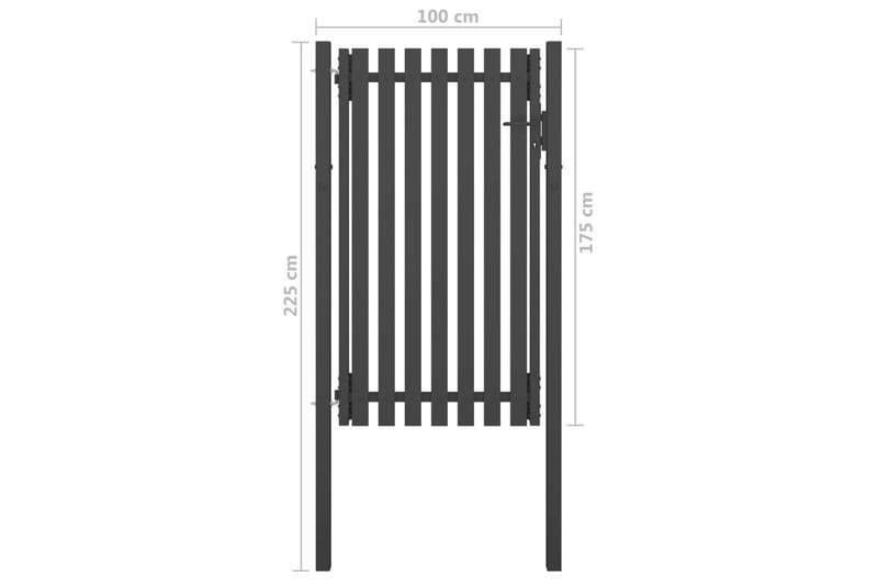 Hegnslåge 1x2,25 M Stål Antracitgrå - Hus & renovering - Indsynsbeskyttelse & indhegning - Låge