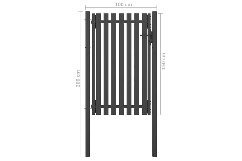 Hegnslåge 1x2 M Stål Antracitgrå - Hus & renovering - Indsynsbeskyttelse & indhegning - Låge