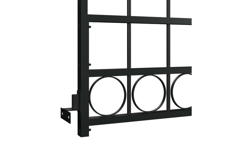 hegnslåge med buet top 100 x 200 cm stål sort - Sort - Hus & renovering - Indsynsbeskyttelse & indhegning - Låge