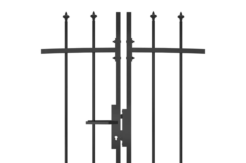 Hegnslåge Med Spydtop 5x2,25 M Sort - Hus & renovering - Indsynsbeskyttelse & indhegning - Låge
