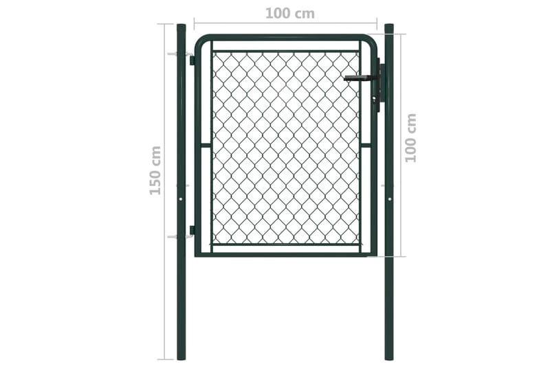 havelåge 100 x 100 cm stål grøn - Grøn - Hus & renovering - Indsynsbeskyttelse & indhegning - Låge