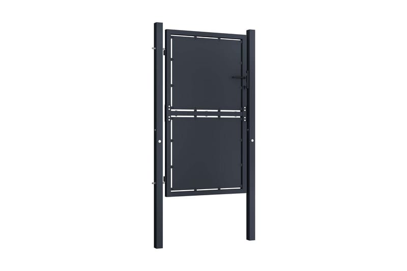 havelåge 100 x 125 cm stål antracitgrå - Grå - Hus & renovering - Indsynsbeskyttelse & indhegning - Låge