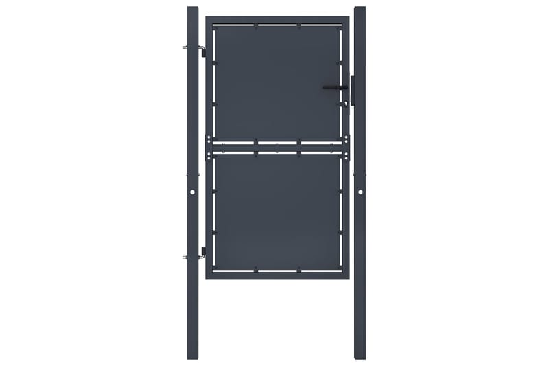 havelåge 100 x 125 cm stål antracitgrå - Grå - Hus & renovering - Indsynsbeskyttelse & indhegning - Låge