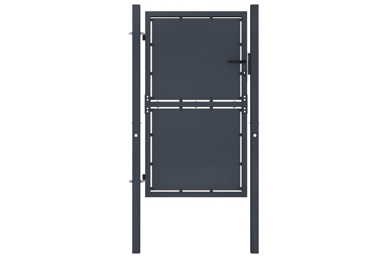 havelåge 100 x 125 cm stål antracitgrå - Grå - Smedejernslåge & jernlåge - Låge udendørs