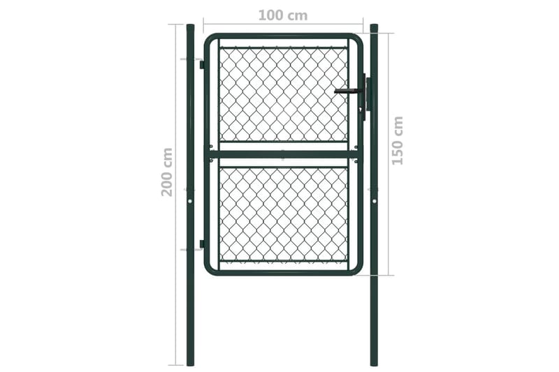 havelåge 100 x 150 cm stål grøn - Grøn - Smedejernslåge & jernlåge - Låge udendørs