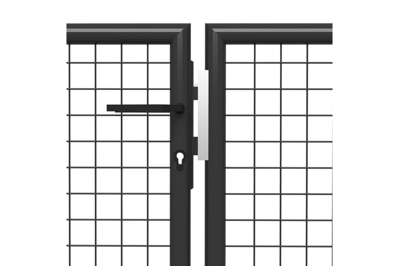 havelåge 400 x 100 cm stål antracitgrå - Grå - Hus & renovering - Indsynsbeskyttelse & indhegning - Låge