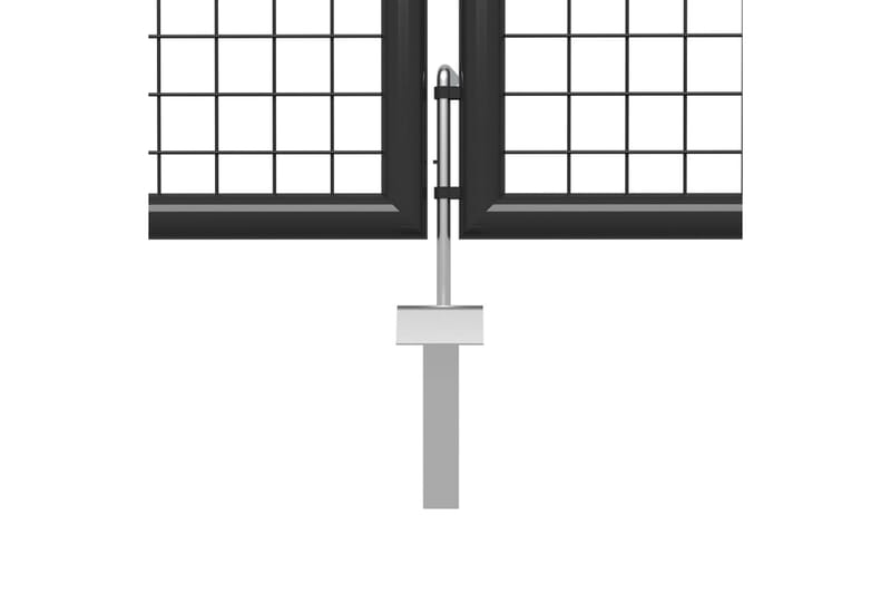 havelåge 400 x 100 cm stål antracitgrå - Grå - Hus & renovering - Indsynsbeskyttelse & indhegning - Låge