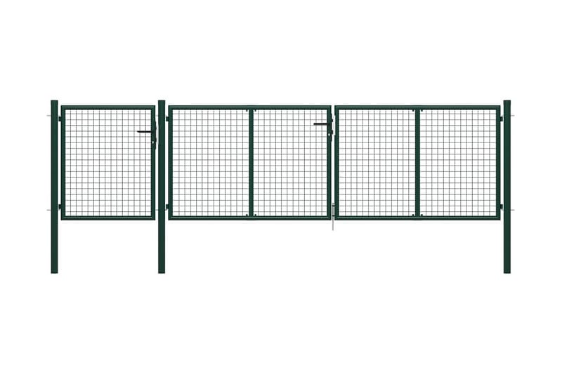 havelåge 400 x 100 cm stål grøn - Grøn - Hus & renovering - Indsynsbeskyttelse & indhegning - Låge