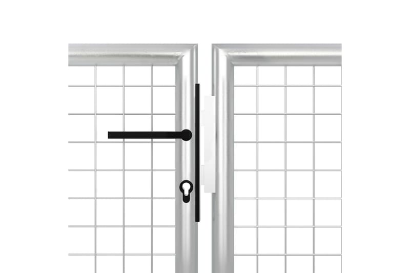 havelåge 400 x 100 cm stål sølvfarvet - Sølv - Hus & renovering - Indsynsbeskyttelse & indhegning - Låge