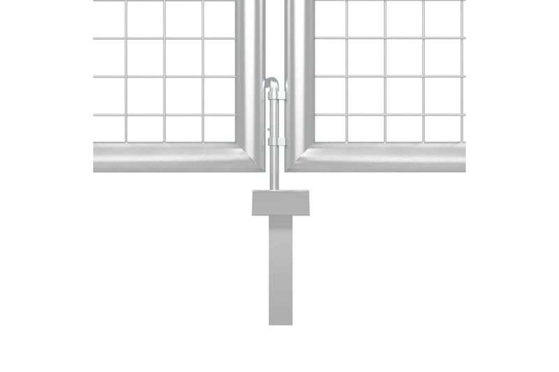 havelåge 400 x 100 cm stål sølvfarvet - Sølv - Hus & renovering - Indsynsbeskyttelse & indhegning - Låge