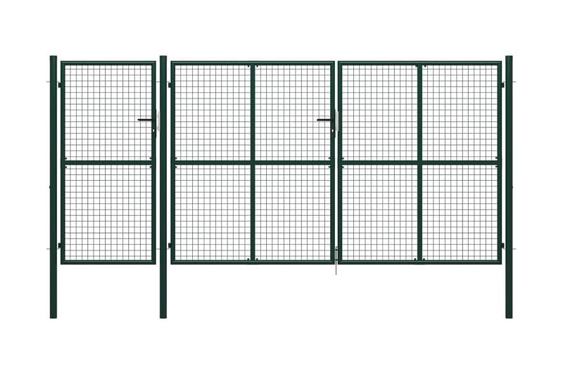 havelåge 400 x 150 cm stål grøn - Grøn - Hus & renovering - Indsynsbeskyttelse & indhegning - Låge