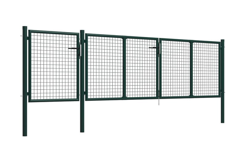 havelåge 400 x 75 cm stål grøn - Grøn - Smedejernslåge & jernlåge - Låge udendørs