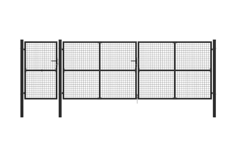havelåge 500 x 150 cm stål antracitgrå - Grå - Hus & renovering - Indsynsbeskyttelse & indhegning - Låge