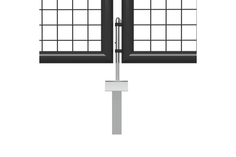 havelåge 500 x 150 cm stål antracitgrå - Grå - Hus & renovering - Indsynsbeskyttelse & indhegning - Låge
