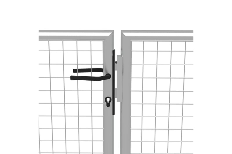 havelåge galvaniseret stål 415 x 150 cm sølvfarvet - Sølv - Hus & renovering - Indsynsbeskyttelse & indhegning - Låge