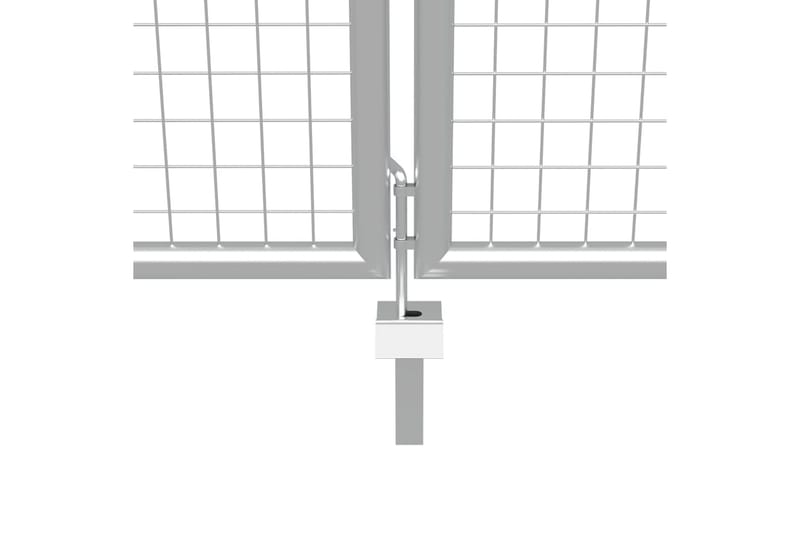 havelåge galvaniseret stål 415 x 250 cm sølvfarvet - Sølv - Hus & renovering - Indsynsbeskyttelse & indhegning - Låge