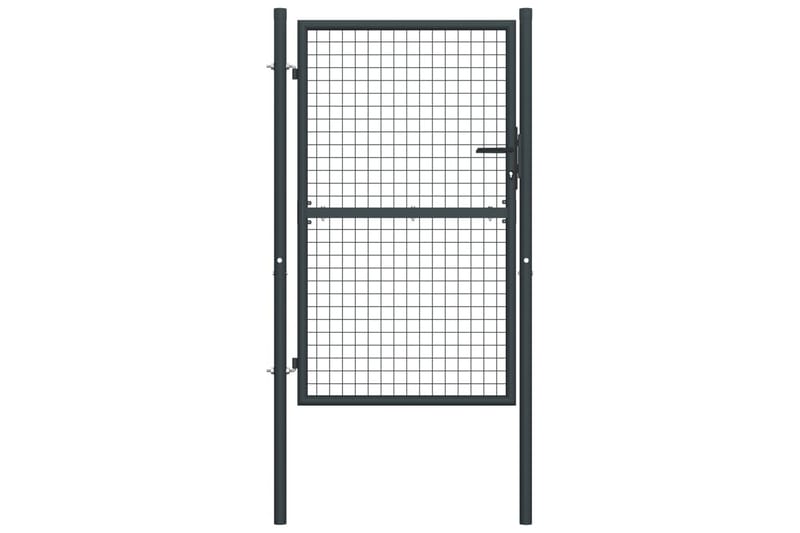 havelåge i trådnet 100x225 cm galvaniseret stål grå - Grå - Hus & renovering - Indsynsbeskyttelse & indhegning - Låge