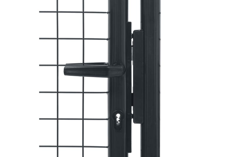 havelåge i trådnet 100x225 cm galvaniseret stål grå - Grå - Hus & renovering - Indsynsbeskyttelse & indhegning - Låge