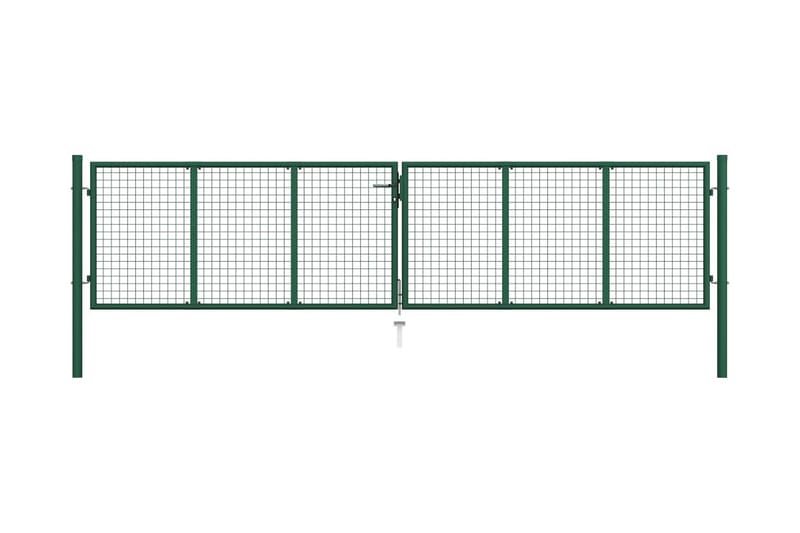 havelåge i trådnet 400 x 75 cm stål grøn - Grøn - Hus & renovering - Indsynsbeskyttelse & indhegning - Låge
