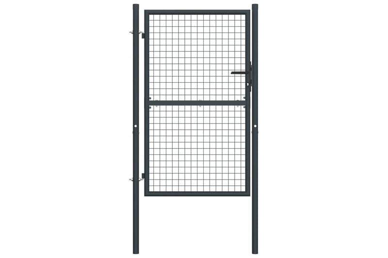 havelåge i trådnet galvaniseret stål 100x200 cm grå - Grå - Hus & renovering - Indsynsbeskyttelse & indhegning - Låge