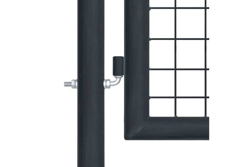 havelåge i trådnet galvaniseret stål 100x200 cm grå - Grå - Hus & renovering - Indsynsbeskyttelse & indhegning - Låge
