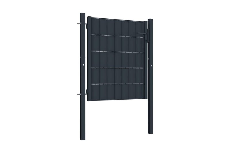 hegnslåge 100 x 101 cm stål antracitgrå - Grå - Hus & renovering - Indsynsbeskyttelse & indhegning - Låge