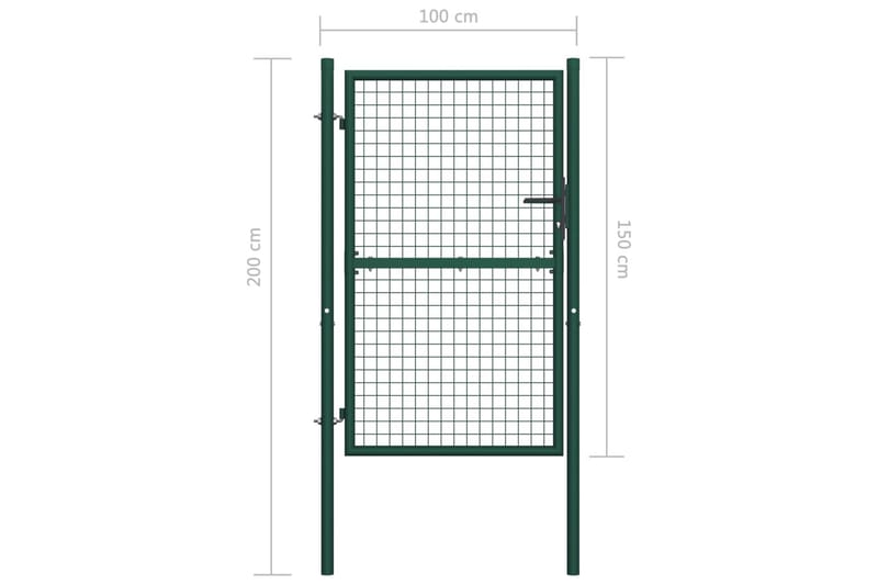 hegnslåge 100 x 150 cm stål grøn - Grøn - Hus & renovering - Indsynsbeskyttelse & indhegning - Låge