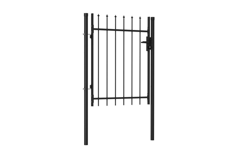 hegnslåge med spydtop stål 1 x 1,2 m sort - Sort - Hus & renovering - Indsynsbeskyttelse & indhegning - Låge
